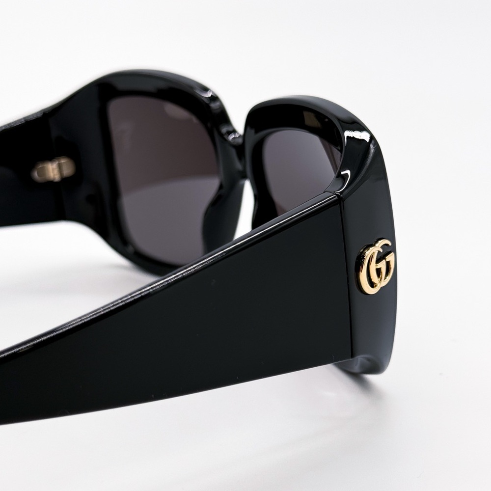 NEW GUCCI GG1402S 001 OVERSIZED WOMEN BLACK SUNGLASSES GUCCI - Picture 10 of 14